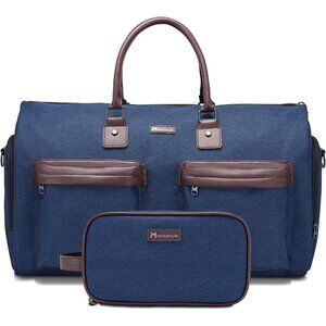 👑 Men Women Blue Convertible Garment Duffel Bag 2-in-1 Carry On